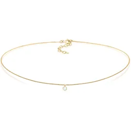 Elli Choker Basic Geo mit Mondstein 925 Sterling Silber Vergoldet / Gold