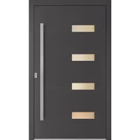 KM Meeth Sicherheits-Aluminium-Haustür Model A813 S4 DIN links, anthrazit