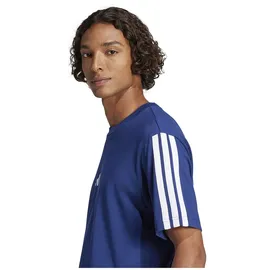 Adidas Essentials 3-Streifen Single Jersey Kurzarm-T-Shirt Dark Blue / White 2 L