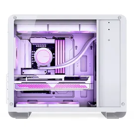 Jonsbo U4 Mini Micro-ATX-Gehäuse, Tempered Glass - weiß Micro-Tower Gehäuse, Weiss