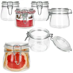 6x NORMA Vorratsglas 500ml aus Glas mit Bügelverschluss luftdicht Einmachgläser
