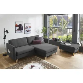 Atlantic Home Collection Hocker Mailo 88 x 45 x 69 cm Grau