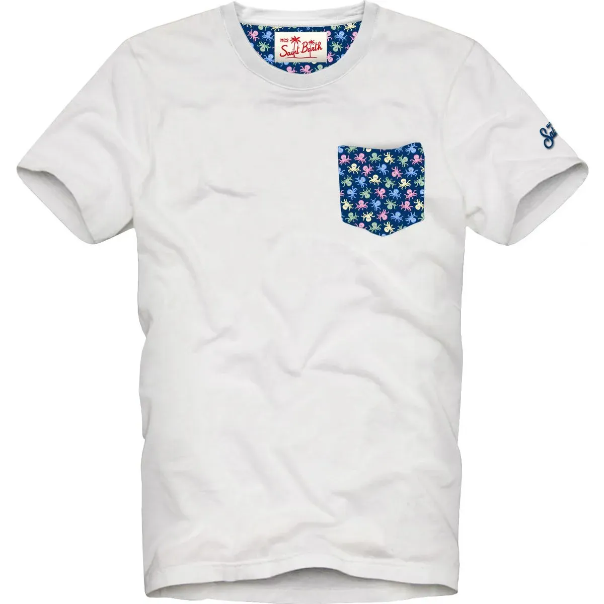 MC2 Saint Barth KEA Cotton T Shirt With Printed Details 01n polpy multi 61 (00706L) 6 yrs