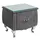 Casa Padrino Nachtschrank Art Deco 47 x 41 x 45 cm Grau/Silber