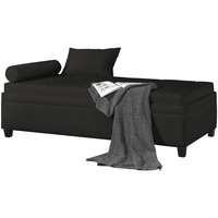Relaxliege 120x200 cm mit wählbarer Matratze schwarz - Kamina Komfort