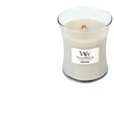 Woodwick Warm Wool Mittleres Glas Duftkerze 275 g - Grau