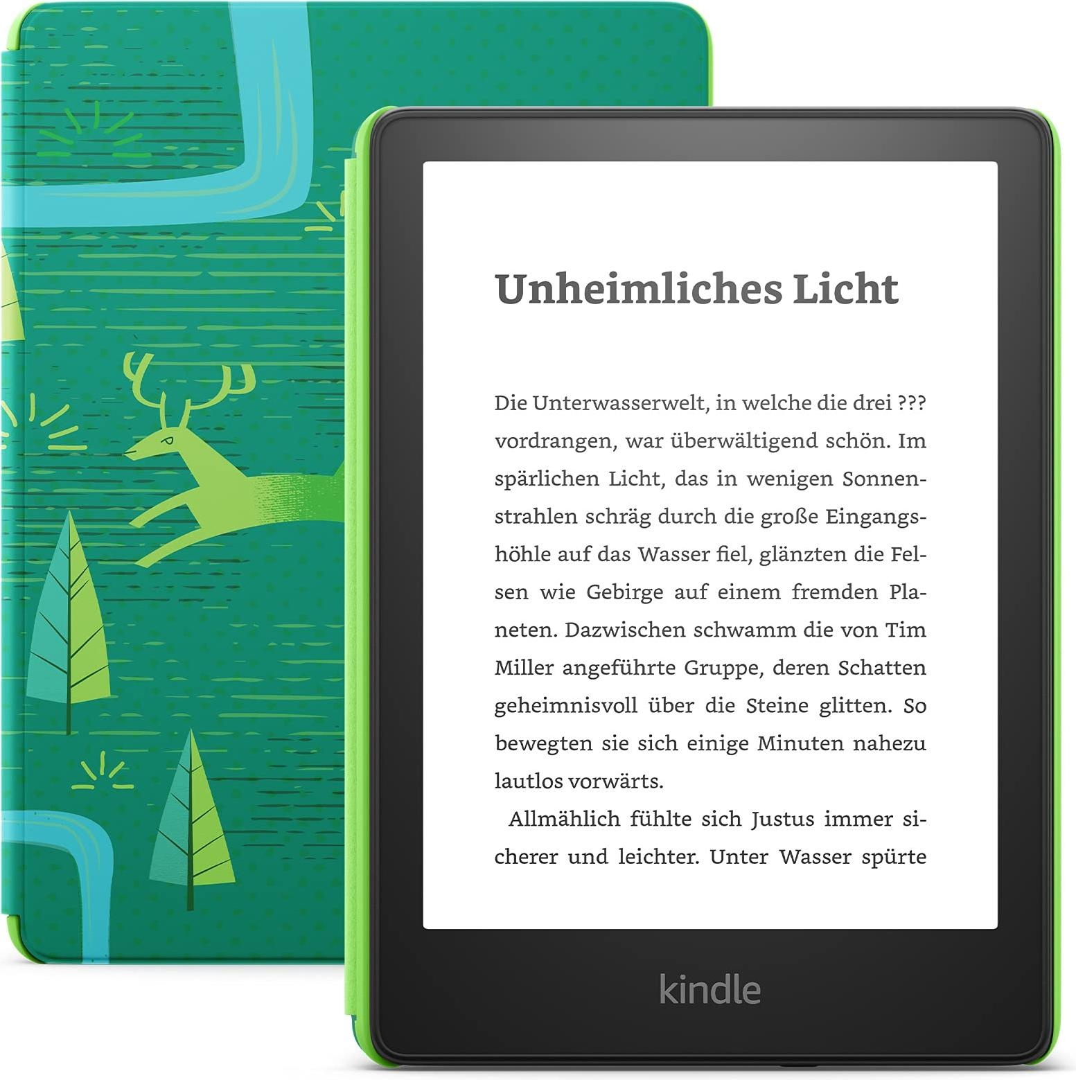 Amazon Kindle Paperwhite Kids 2023 (6.80", 16 GB, Juwelenwald), eReader, Grün