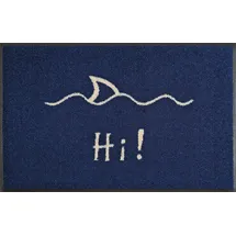 Wash+Dry Fußmatte Hi! 50 x 75 cm Polyamid Blau