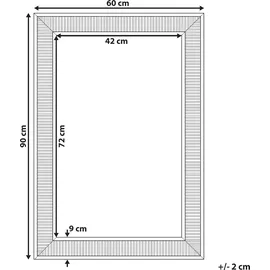 Beliani Wandspiegel CASSIS 60 x 90 cm Gold