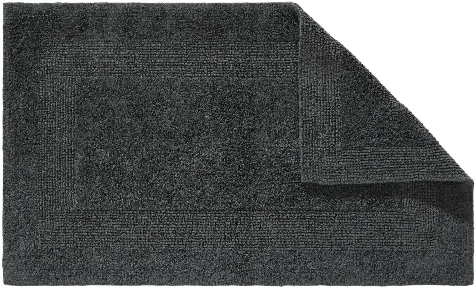 benuta Nest - Badteppich für Badezimmer - Badematte Lessa Anthrazit 50x80 cm