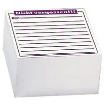 kompatible Ware Memo Notizzettel geleimt weiß 9,8 x 9,8 cm, ca. 500 Blatt, 1 Block