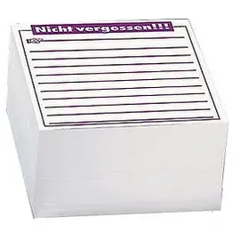 kompatible Ware Memo Notizzettel geleimt weiß 9,8 x 9,8 cm, ca. 500 Blatt, 1 Block