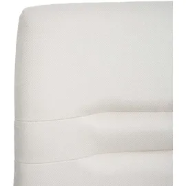 Mendler 2er-Set Esszimmerstuhl HWC-H70, Küchenstuhl Freischwinger Stuhl, Stoff/Textil Edelstahl gebürstet ~ creme-beige