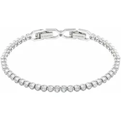Tennisarmband SWAROVSKI "Imber Tennis Emily, 1808960" Gr. M, silber (silberfarben, kristallweiß), Armbänder, Damen, M, Metall, mit Swarovski Kristall