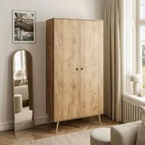 lookway Kleiderschrank HARMONY 100 x 202 x 52 cm Braun