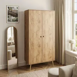 lookway Kleiderschrank HARMONY 100 x 202 x 52 cm Braun