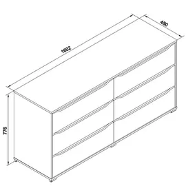 Vicco Ruben 160 x 77,6 cm Weiß