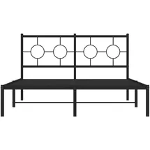vidaXL Bettgestell mit Kopfteil Metall Schwarz 140x200 cm