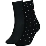 Tommy Hilfiger TH WOMEN SOCK DOT 2P 2 Paare Schwarz 39-42