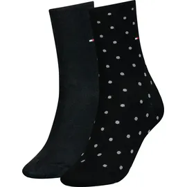 Tommy Hilfiger TH WOMEN SOCK DOT 2P 2 Paare Schwarz 39-42