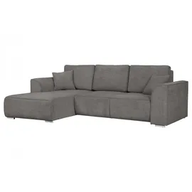 OTTO home Ecksofa OTTO HOME "BEATRICE optionale Schlafsofa mit Bettkasten, B/T/H: 265/170/86 cm", grau (mittelgrau), B:265cm H:86cm T:170cm, 100% Polyester, Sofas, Ecksofa, L-Form, wahlweise auch mit Bettfunktion und Bettkasten