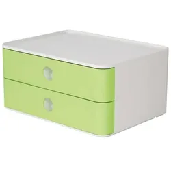 Schubladenbox SMART-BOX 2 Laden weiß/hellgrün