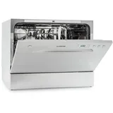 Klarstein Havasia UV 6 Tischgeschirrspüler (freistehend, 550 mm breit, Silber)