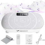 MERACH Vibrationsplatte Trainingsgerät – mit 10 Intensitätsstufen, für Ganzkörpertraining, Muskelaufbau & Formung, grau