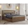 MKS Boxbett, GOLD-6 Led, 160/200 Braun Kunstleder - H4