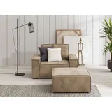 Home Affaire »SHERWOOD«, Loveseat und Hocker im Set, passend zur Polster-Serie SHERWOOD