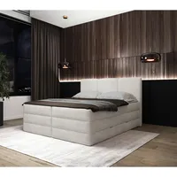 Roller Boxspringbett - weiß - H2/H3 - inklusive Topper