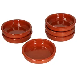 6er Set Cazuela Ton-Schale Bruno Ø 10,2cm Größe XS Mittelalter Markt Wikinger