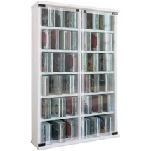 VCM CD-Regal 60 x 18 x 92 cm Weiß