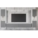 INOSIGN Wohnwand »PARIS, Vitrine Türanschlag links/rechts wechselbar« Komplett-Set, 4 Stk. tlg., weiß