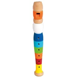 Bino 86581 - Flöte (bunt), 20 cm, Kinderflöte, Blockflöte