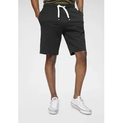 Sweatshorts OCEAN SPORTSWEAR "Athleisure Sweat Shorts - Relax Fit", Herren, Gr. S (44/46), N-Gr, schwarz, Sweatware, Obermaterial: 100% Baumwolle, casual, bequem kurz, Hosen, Elastischer Hosenbund mit Kordelzug