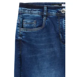 Cecil 3/4 Wide Leg Jeans, im Loose Fit - blau