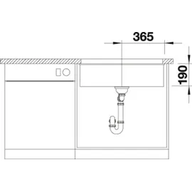 Blanco Subline 700-U cafe + Handbetätigung + InFino