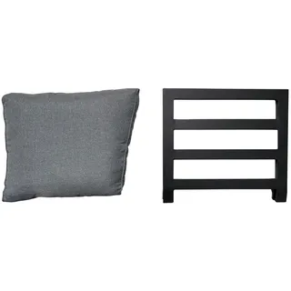 Ambia Garden Rückenlehne, Anthrazit, Hellgrau, Metall, Textil, 58.5x2.5x53.5 cm, Gartenmöbel, Gartenbänke