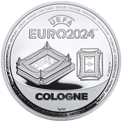 Uefa Euro 2024 Offizielle Silbermünze (Sonderprägung: Köln)