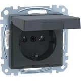 Merten SCHUKO-Steckdose anth Klappdeckel MEG2311-0414
