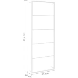 vidaXL Handtuchständer Schwarz 45x10x115 cm