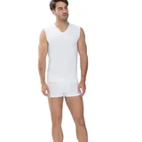 MEY Tanktop Dry Cotton mit V-Ausschnitt, breite Träger, Single Jersey-Qualität weiß 5