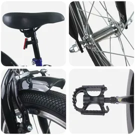 vidaXL Kinderfahrrad 24 Zoll blau/schwarz
