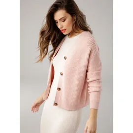 LAURA SCOTT Strickjacke Grobstrick Rosa 32/34 (XS)