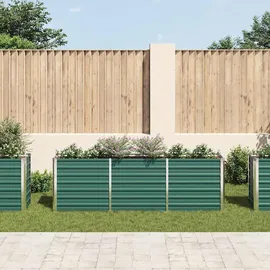 vidaXL Garten-Hochbeet verzinkter Stahl rechteckig 240 x 40 x 77 cm Grün 