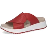CAPRICE Damen Sandale aus Leder, Rot (RED Deer), 38
