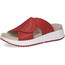 CAPRICE Damen Sandale aus Leder, Rot (RED Deer), 38
