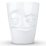 Fiftyeight PRODUCTS / Tassen / Henkelbecher „Verschmitzt" (Porzellan, 350 ml, Weiß, Made in Germany)