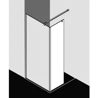 Kermi Xb Festfeld XBFFW06020VAK 61,7x200cm, silber hochglanz, ESG klar, Glasanlage